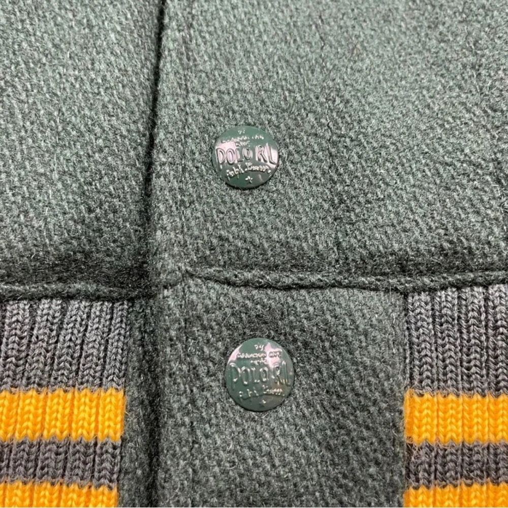 Ralph Lauren Green and Tan Varsity Jacket with beanie - Picture 5 of 8